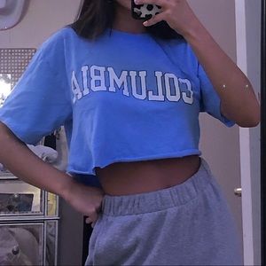 cropped columbia tee